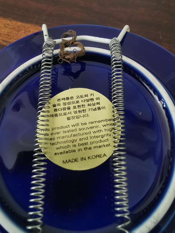 24K Gold Trim Seoul Korea Display Plate