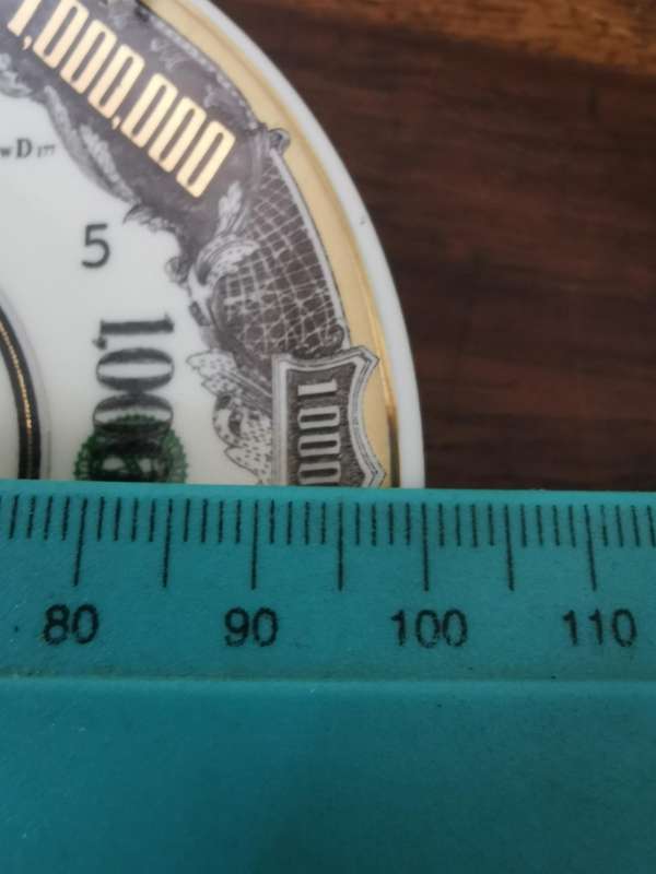 1M Dollars Novelty Display Plate with Gold Trim