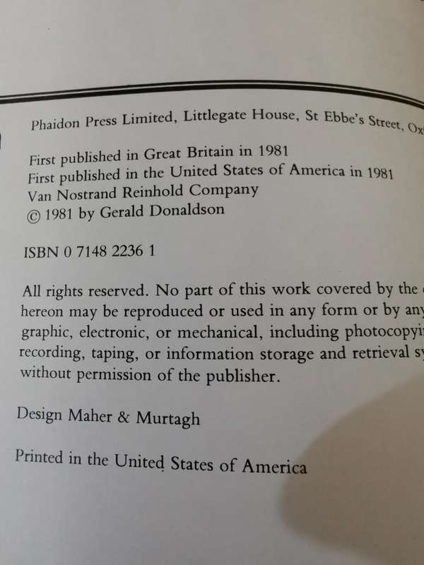 1981 Edition of Books by Gerald Donaldson - Hardcover