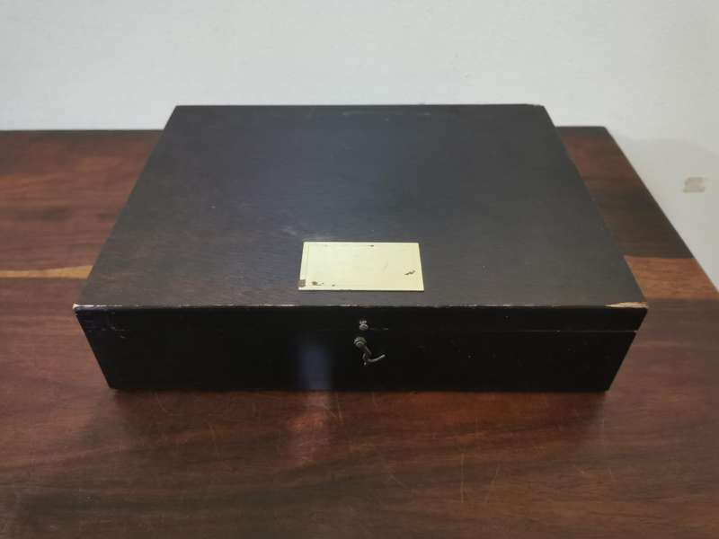 Vintage Storage Box with Plaque for Engraving