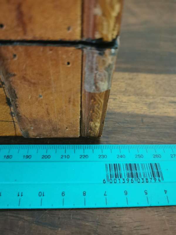 Beautiful Vintage Wooden Chest with a Map on it