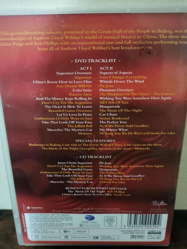 Collector's Edition, DVD and CD Combo of Andrew Lloyd Webber - Masterpiece