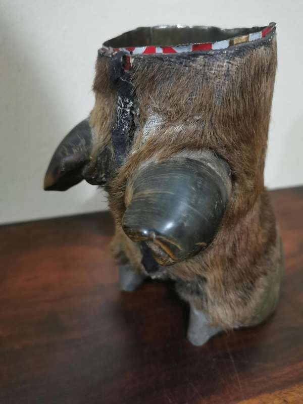 Vintage Buffalo Hoof Ashtray