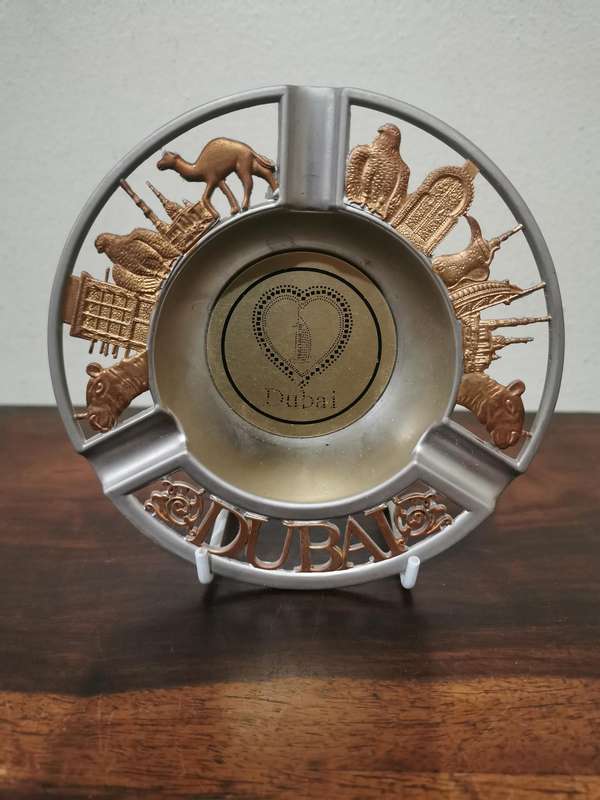 Gorgeous Gold and Silver Plated Ashtray from Dubai