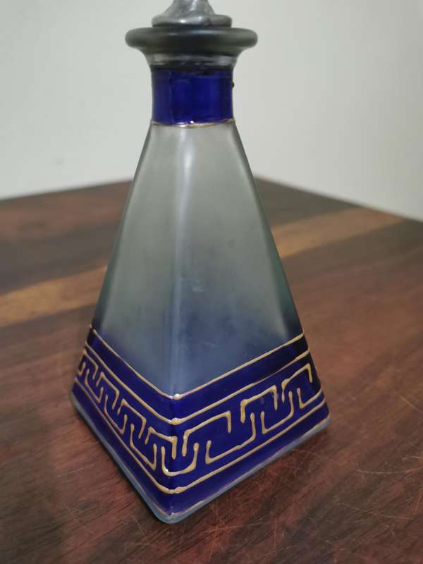 Stunningly Unique Vintage Glass Perfume Bottle for Display