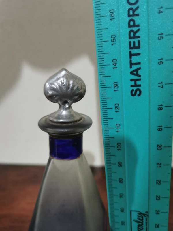 Stunningly Unique Vintage Glass Perfume Bottle for Display