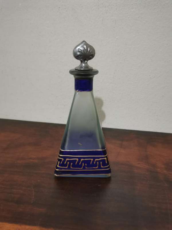 Stunningly Unique Vintage Glass Perfume Bottle for Display