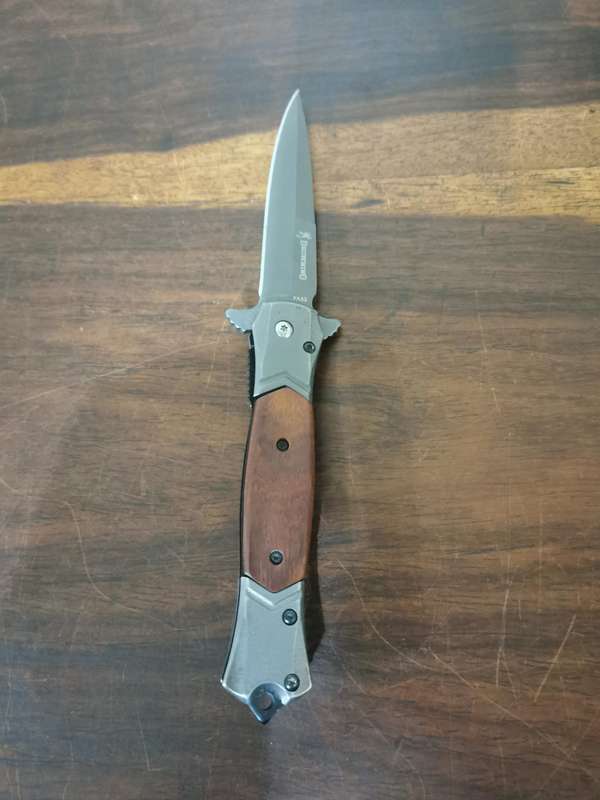 Browning Switchblade with Wooden Inlay Handle