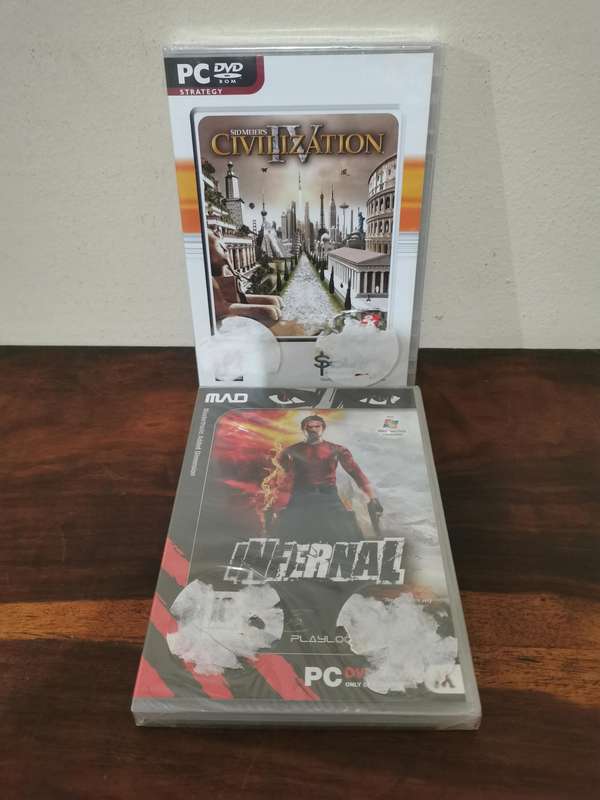 New and Sealed PC Game Pair - Civilization 4 and Infernal