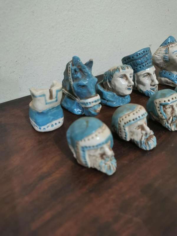 Unique One of a Kind Handmade Chess Piece Set