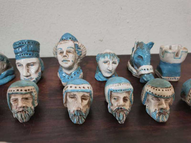 Unique One of a Kind Handmade Chess Piece Set