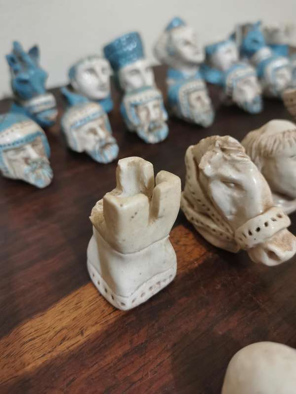 Unique One of a Kind Handmade Chess Piece Set
