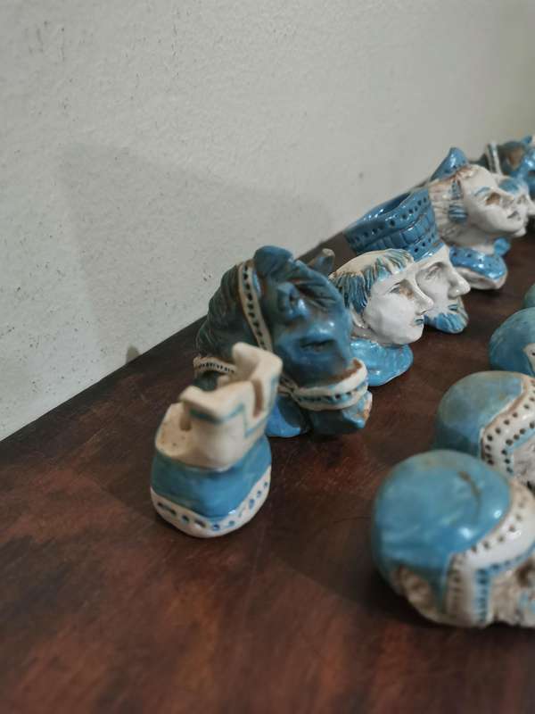 Unique One of a Kind Handmade Chess Piece Set