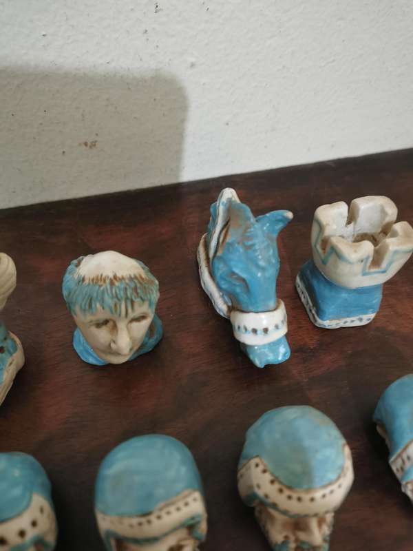 Unique One of a Kind Handmade Chess Piece Set