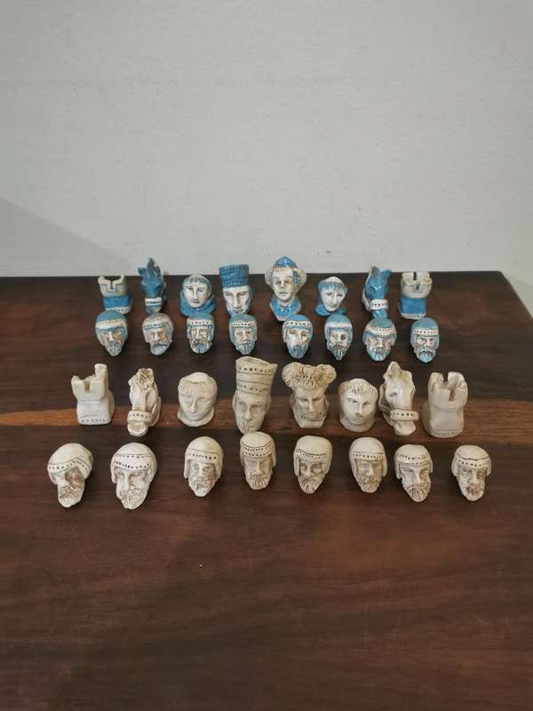 Unique One of a Kind Handmade Chess Piece Set