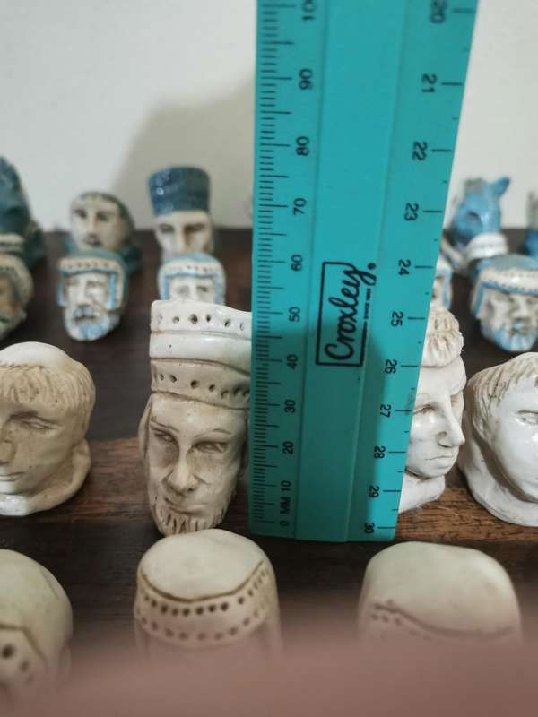 Unique One of a Kind Handmade Chess Piece Set