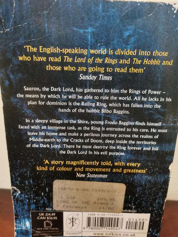 Lord of the Rings Trilogy in One Book
