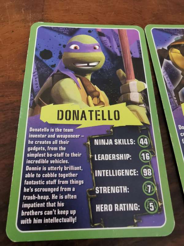 Teenage Mutant Ninja Turtles Top Trumps Deck