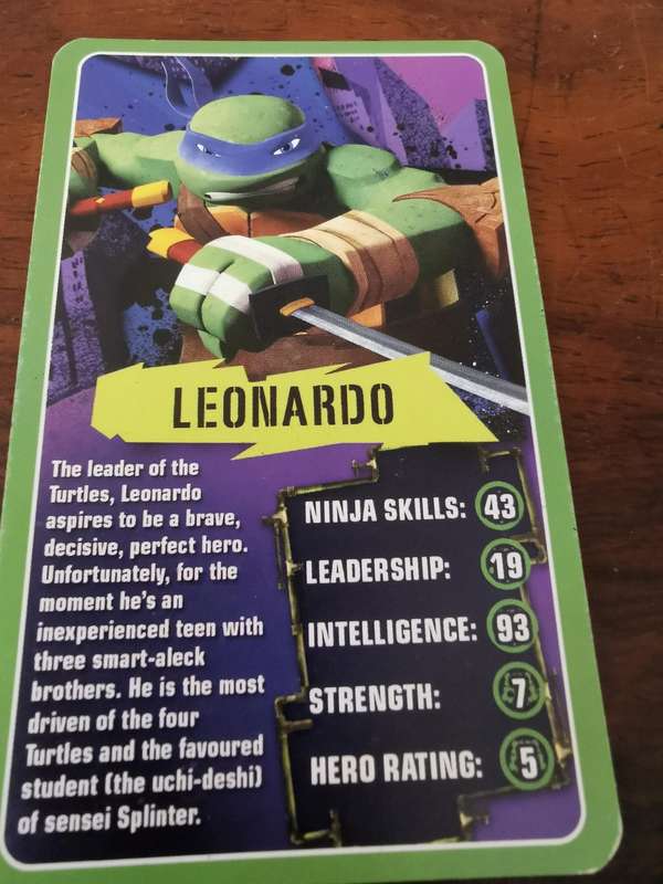 Teenage Mutant Ninja Turtles Top Trumps Deck