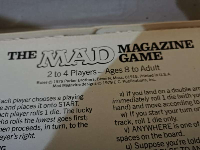 Vintage Mad Magazine Board Game from 1979
