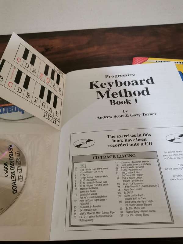 Keyboard Method Book 1 AND 2 - Like New with all Discs included
