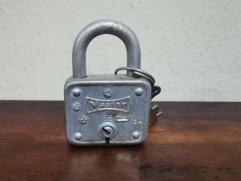 Vintage Master Lock 55 Padlock with Keys