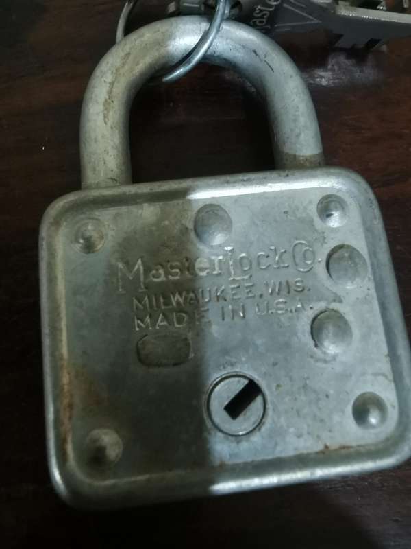 Vintage Master Lock 55 Padlock with Keys