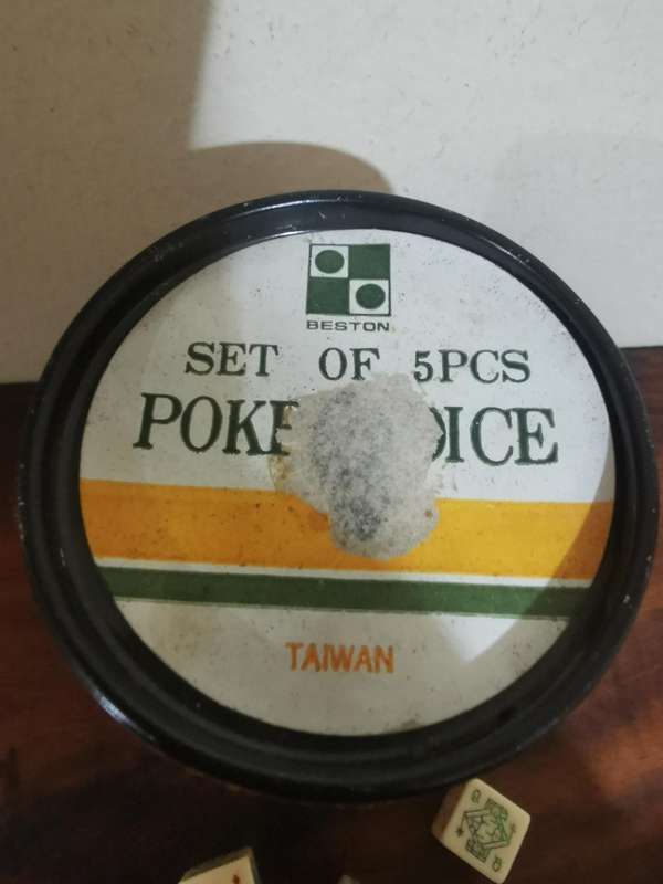 Vintage Poker Dice Set by Beston