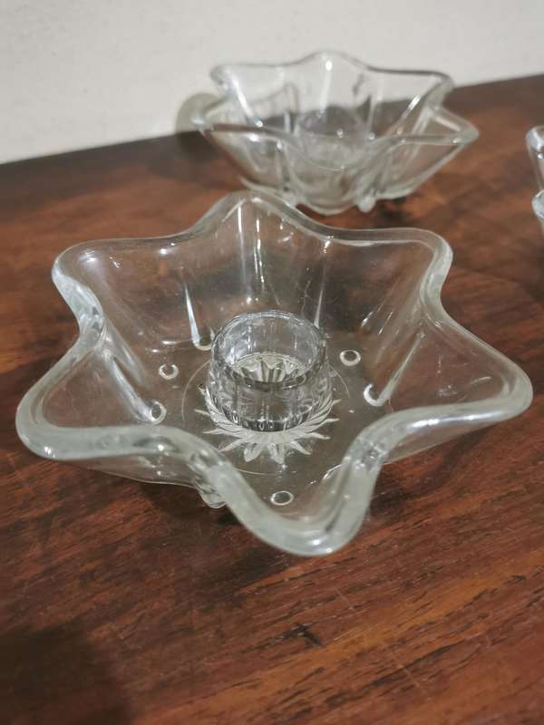 Beautiful Vintage Cut Glass Candle Holder