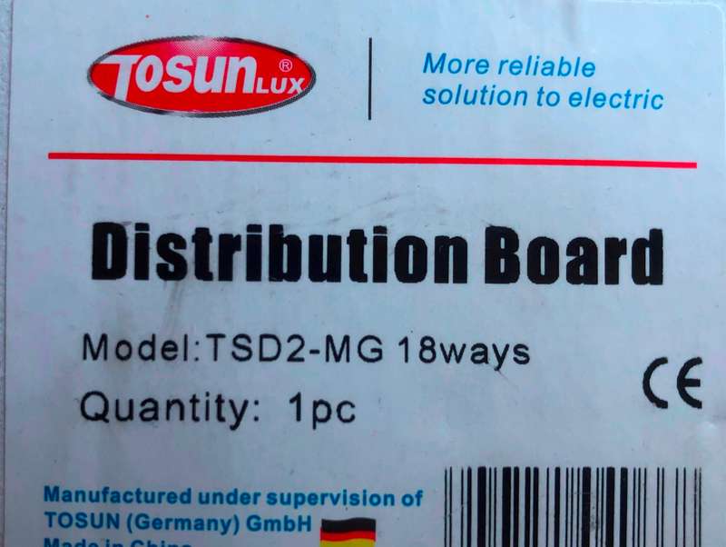 Solar AC DB board for 8KW inverter- breakers, changeover, pilot lights, R1 399