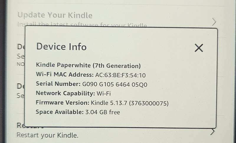 Amazon Kindle Paperwhite - 7th Generation - 4GB - Wi-Fi - 6 Inch