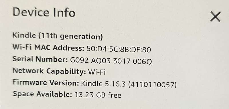 Amazon Kindle Paperwhite - 11th Generation - 16GB - Wi-Fi - 6 Inch (DENIM)