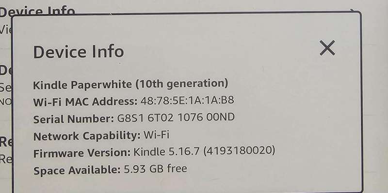 Amazon Kindle Paperwhite (built-in backlight) - 10th Gen - 8GB - Wi-Fi & BT - 6 Inch (Waterproof)