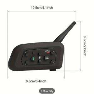 V6 PLUS MOTORCYCLE HELMET WIRELESS HEADSET INTERCOM Set of 2