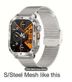 NEW STYLE SMART WATCH, 128M OVERSIZED MEMORY, 400MAH HIGH-C Mesh S/Steel Strap
