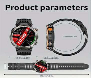 OUTDOOR SPORTS SMARTWATCH 1.7-INCH WITH SUPER STRONG FLASHLIGHT