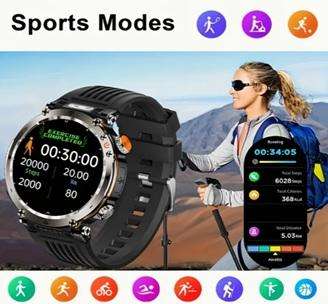 OUTDOOR SPORTS SMARTWATCH 1.7-INCH WITH SUPER STRONG FLASHLIGHT