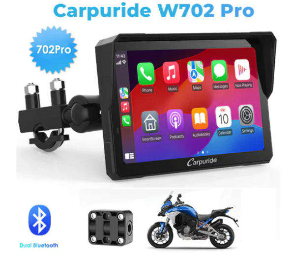 Carpuride W702 Pro Motorcycle Stereo  Compatible with Select Control Systems