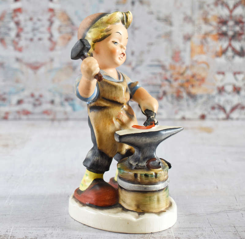 Friedel West Germany Bavaria Vintage Blacksmith Boy Figurine