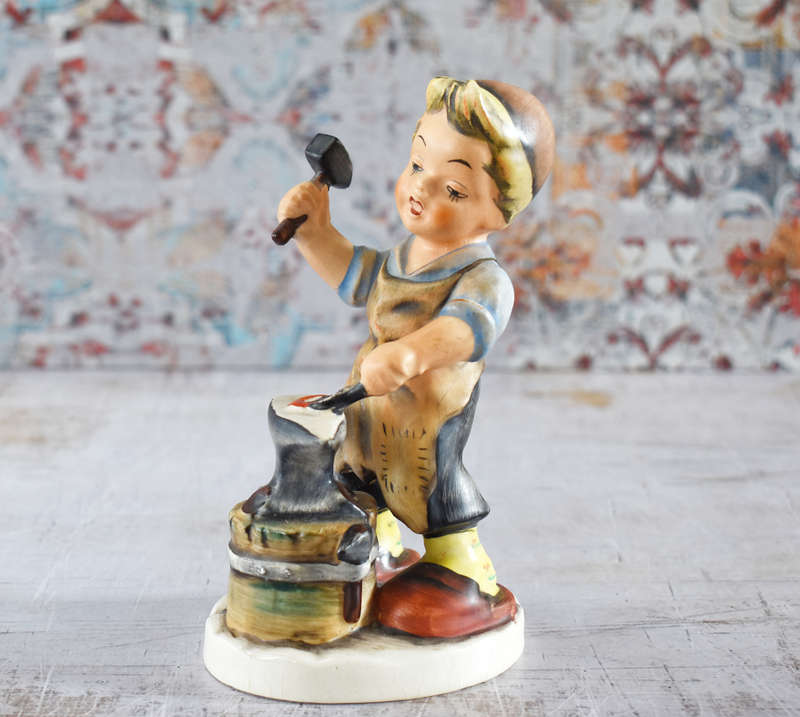 Friedel West Germany Bavaria Vintage Blacksmith Boy Figurine