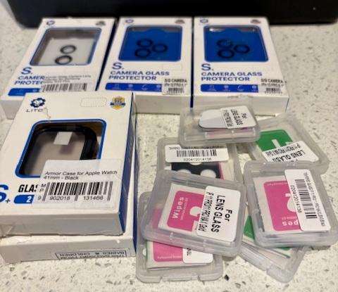 Box Full of CAMERA LENS PROTECTORS - OLD MODELS