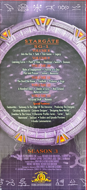 Stargate SG1 Complete Season 3 DVD Box Set