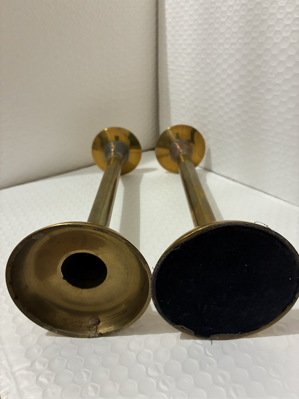 Pair of Brass Candlesticks (Stars Design)