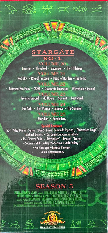 Stargate SG1 Complete Season 5 DVD Box Set