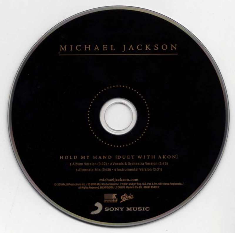 Michael Jackson Duet With Akon  Hold My Hand  CD (Maxi-Single), 2010