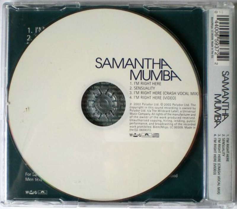 Samantha Mumba  I'm Right Here - cd single