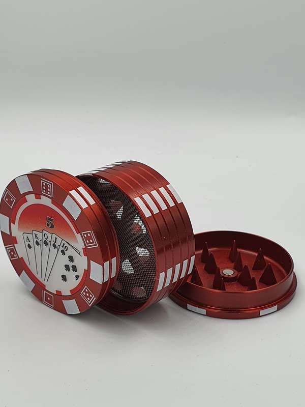 Novelty Metal Herb Spice Crushers 50mm 3 Part Poker Chip *** 12 units!!! ***