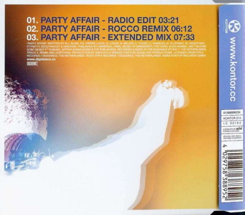 DJ BoozyWoozy  Party Affair  CD (Maxi-Single)
