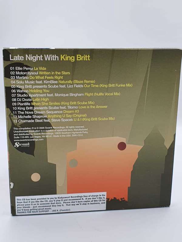 Late Night With King Britt Compilation Mix cd
