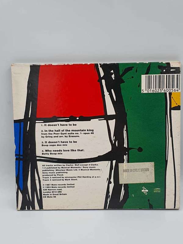 Erasure  It Doesn't Have To Be (1993, Digipak, CD)